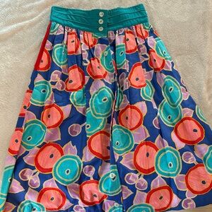 Vintage Jeanne Marc Floral Multicolor Skirt